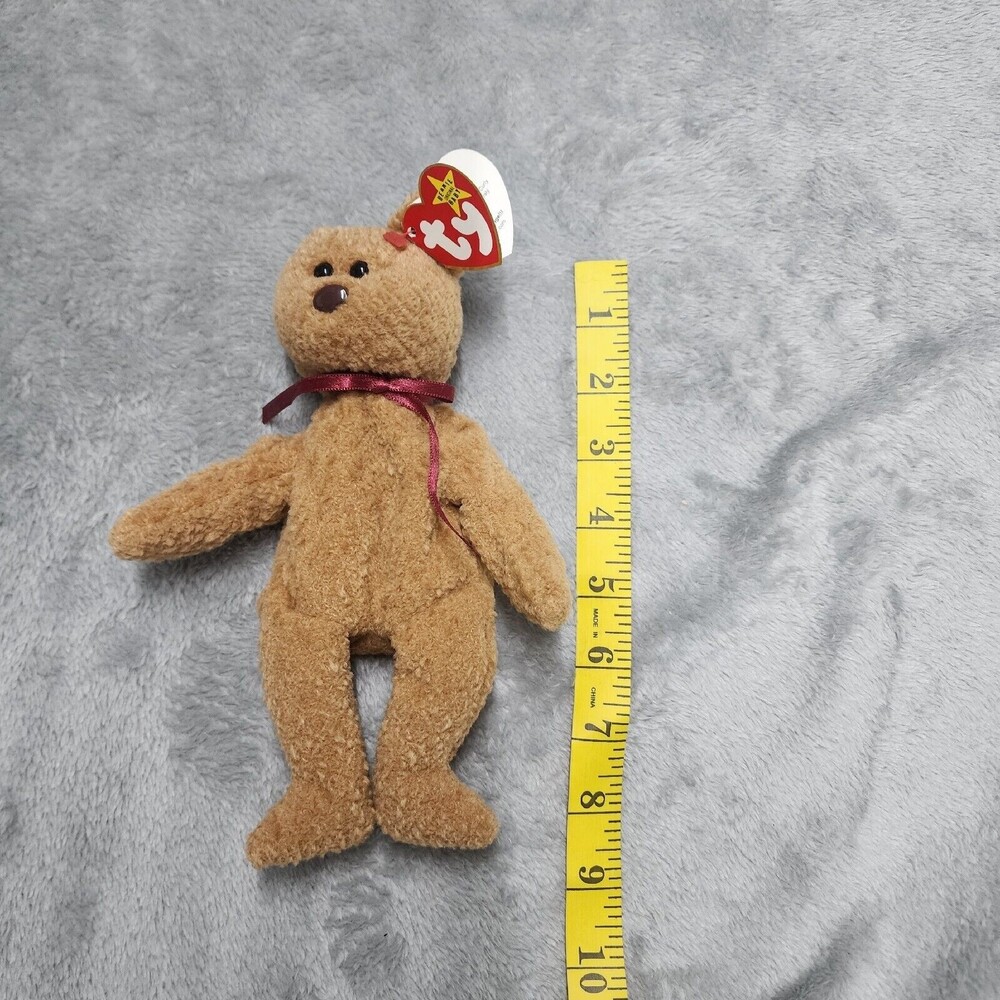 Beanie Babies Curly 1993 1996 RARE Baby Bear Toy Vtg - Picture 10 of 10